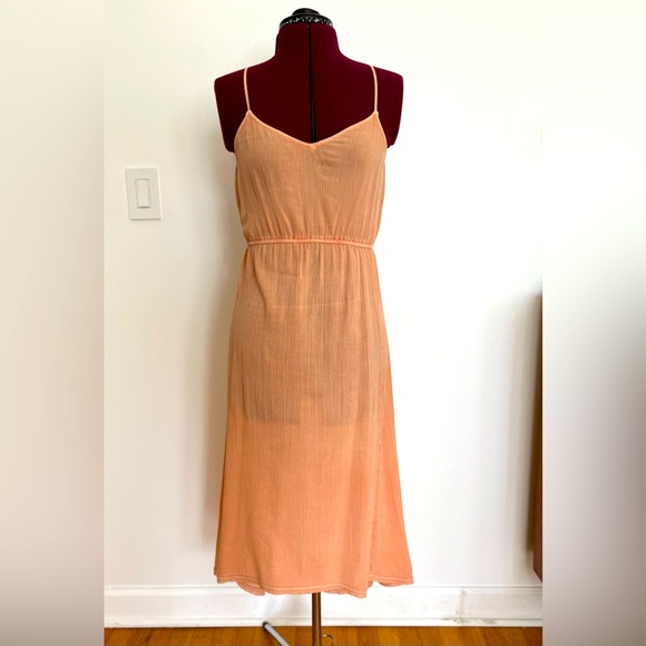 NWOT Anthropologie Daily Practice Soft Pink/Peach Sheer Summer Dress Size 6 - Picture 5 of 8